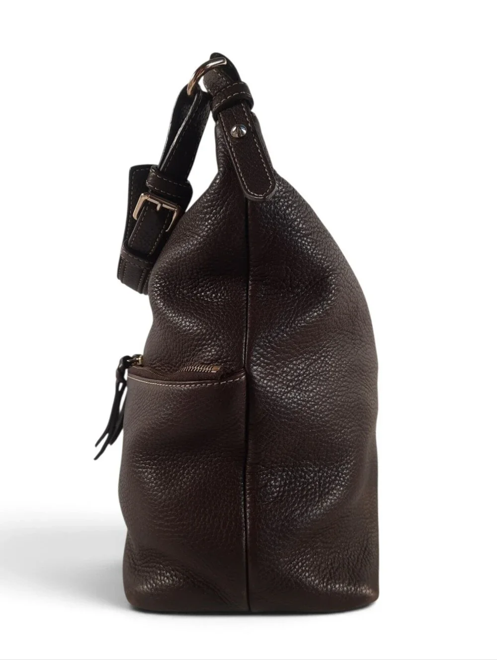 DOONEY & BOURKE Equestrian Bridle Leather Hobo Zip Pocket Sac Slouchy  Buckle